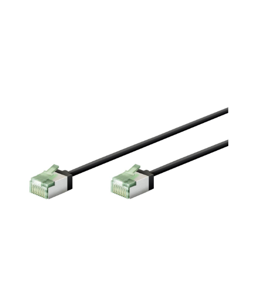 Goobay 74350 Ultra-Flexible CAT 8.1 Patch Cable, Slim, U/FTP, 0.15 m, Black | Goobay Goobay 74350 Ultra-Flexible CAT 8.1 Patch Cable, Slim, U/FTP, 0.15 m, Black | Goobay