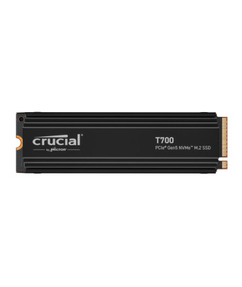 SSD CRUCIAL T700 4TB M.2 PCIe Gen5 NVMe TLC Write speed 11800 MBytes/sec Read speed 12400 MBytes/sec TBW 2400 TB CT4000T700SSD5