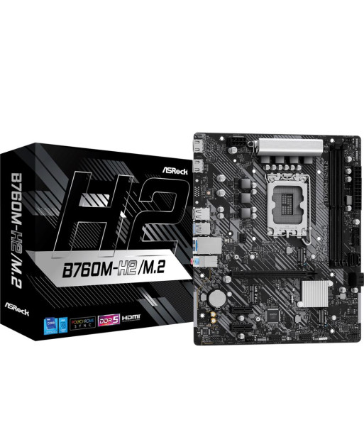 Mainboard ASROCK Intel B760 Express LGA1700 Micro-ATX Memory DDR5 Memory slots 2 2xPCI-Express 3.0 1x 1xPCI-Express 4.0 16x Mainboard ASROCK Intel B760 Express LGA1700 Micro-ATX Memory DDR5 Memory slots 2 2xPCI-Express 3.0 1x 1xPCI-Express 4.0 16x