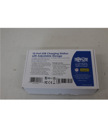 Tripp Lite 10 Port USB Charging Station with Adjustable Storage | U280-010-ST-CEE | UNPACKED, SCRATCHED