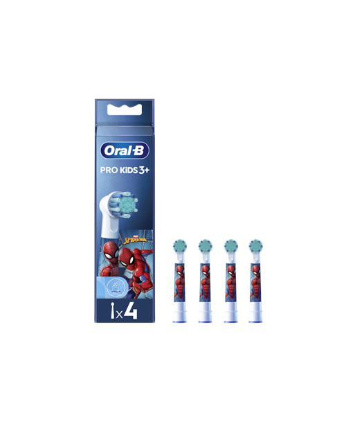 Зубная щетка Oral-B Replacement Heads, EB10 4 refill Spiderman, Heads, For kids, Number of brush heads included 4 Зубная щетка Oral-B Replacement Heads, EB10 4 refill Spiderman, Heads, For kids, Number of brush heads included 4