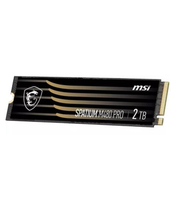 SSD MSI SPATIUM M480 PRO 2TB M.2 PCIe Gen4 NVMe 3D NAND Write speed 7000 MBytes/sec Read speed 7400 MBytes/sec 2.15mm TBW 1400