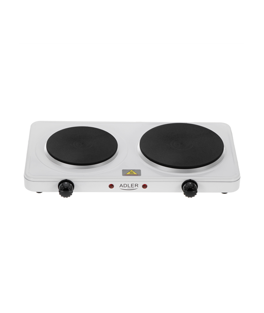 Adler Hot Plate, AD 6520, Number of burners/cooking zones 2, White, Electric