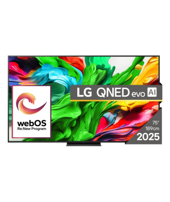 TV LG 75" 4K/Smart 3840x2160 Wireless LAN Bluetooth webOS Black 75QNED86A3A
