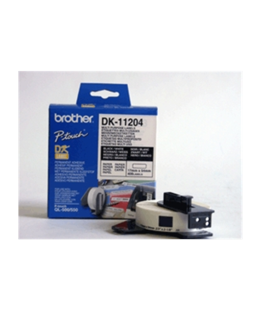 Brother, DK-11204 Multi Purpose Labels, White, DK, 17mm x 54mm Brother, DK-11204 Multi Purpose Labels, White, DK, 17mm x 54mm