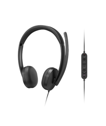Lenovo Wired VoIP Headset 5000 (Teams), Built-in microphone, USB Type-A, USB Type-C, Black