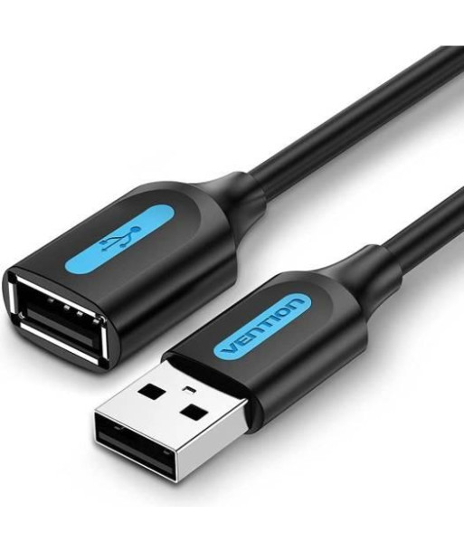 CABLE USB2.0 MALE TO FEMALE/1.5M BLACK CBIBG VENTION CABLE USB2.0 MALE TO FEMALE/1.5M BLACK CBIBG VENTION