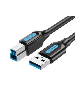 CABLE USB2.0 MALE TO MALE/3M BLACK COQBI VENTION
