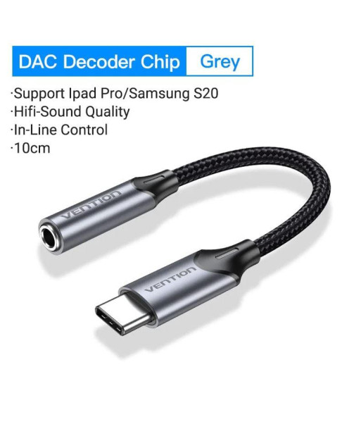 ADAPTER USB-C TO AUDIO 3.5MM/0.1M BGMHA VENTION ADAPTER USB-C TO AUDIO 3.5MM/0.1M BGMHA VENTION