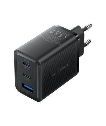 MOBILE CHARGER WALL 65W USB/3P BLACK FERB0-EU VENTION