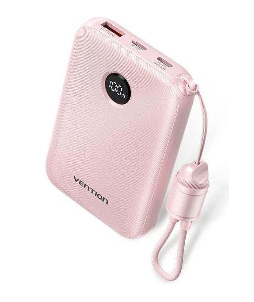 POWER BANK USB 10000MAH 22.5W/PINK FKAP0-C VENTION POWER BANK USB 10000MAH 22.5W/PINK FKAP0-C VENTION