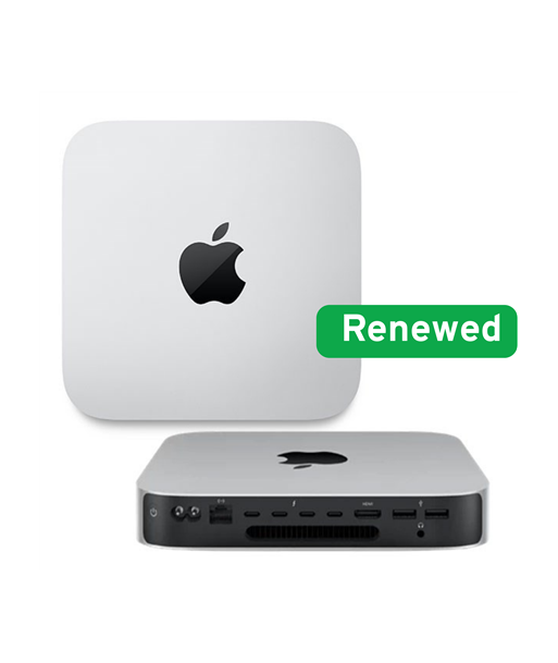 Apple, RENEW Grade A, Mac mini A2686 (2023), Apple M2 3.49 GHz (8-core CPU / 10-core GPU), 8 GB unified memory, 256 GB SSD