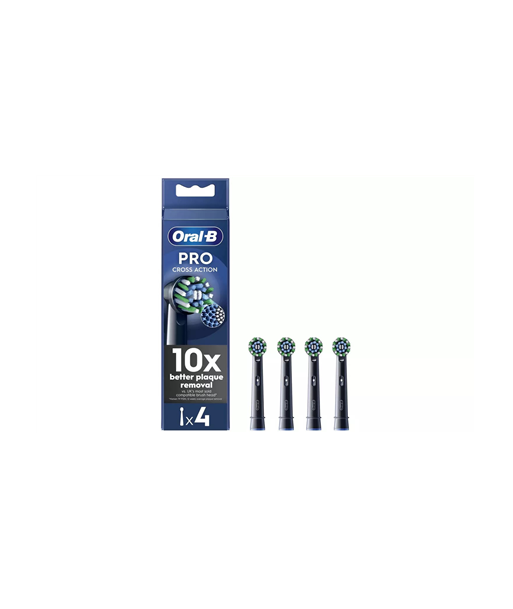 Насадки для зубной щетки Oral-B Refill Pro Cross Action, 4 pcs, Black Насадки для зубной щетки Oral-B Refill Pro Cross Action, 4 pcs, Black