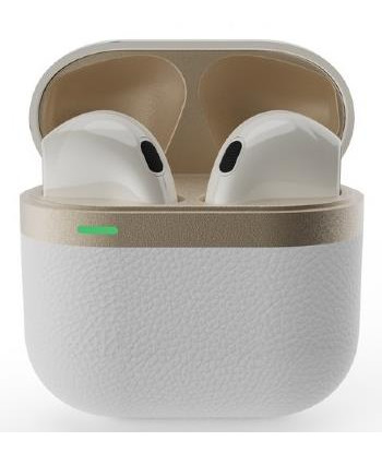 HEADSET BLUETOOTH/WHITE/GOLD TWS-02-W GEMBIRD