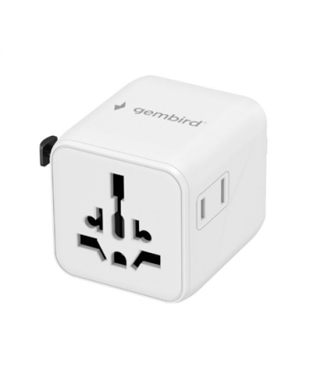 Gembird TPA-INT-01-W Universal travel power adapter, white | Gembird