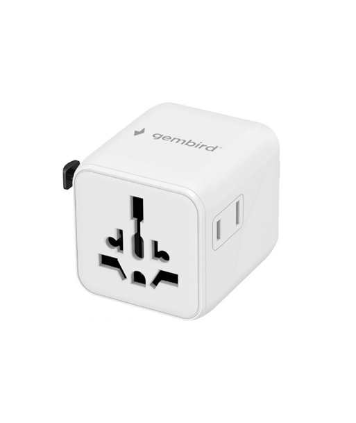Gembird TPA-INT-01-W Universal travel power adapter, white | Gembird