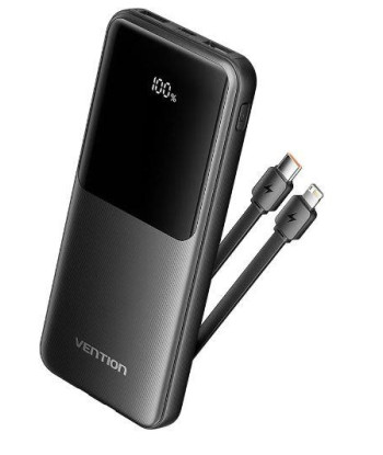 Внешний аккумулятор USB 10000MAH 22.5W/BLACK FHOB0 VENTION
