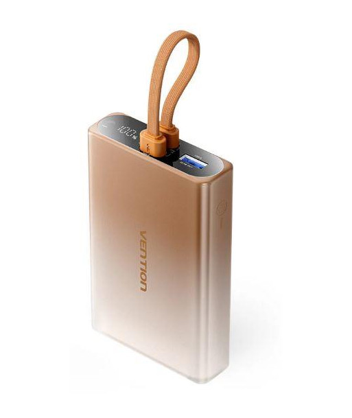 Внешний аккумулятор USB 10000MAH 22.5W/GOLD FHZJ0 VENTION Внешний аккумулятор USB 10000MAH 22.5W/GOLD FHZJ0 VENTION