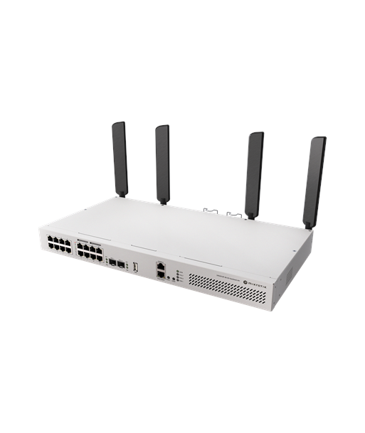 MikroTik Cloud Router Switch 418-8P-8G-2S+5axQ2axQ-RM with RouterOS L5 rackmount case