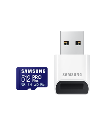 Samsung PRO Plus 512GB microSDXC UHS-I U3 A2 V30 с USB адаптером