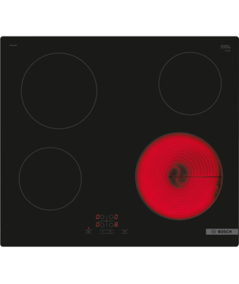 Pliidiplaat Bosch, PKE611BA2E Series 4, Vitroceramic, Number of burners/cooking zones 4, Touch, Black