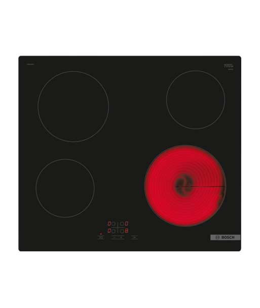 Pliidiplaat Bosch, PKE611BA2E Series 4, Vitroceramic, Number of burners/cooking zones 4, Touch, Black