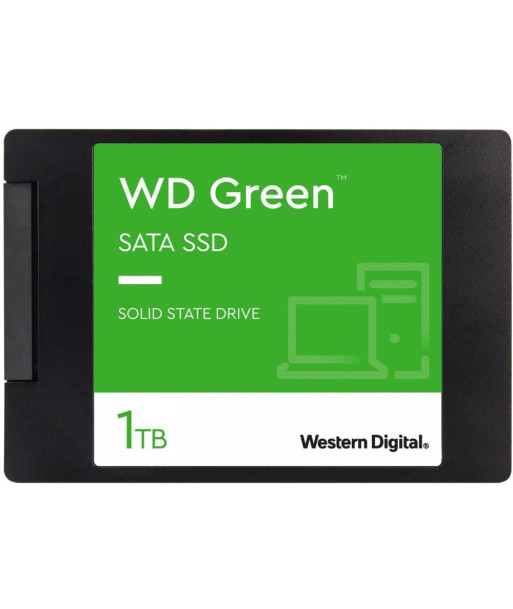 SSD WESTERN DIGITAL Green 1TB SATA 3.0 SLC Read speed 545 MBytes/sec 2,5" MTBF 1000000 hours WDS100T3G0A