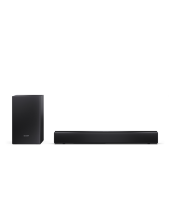 Sharp HT-SBW121 Compact 2.1 Soundbar with Wireless Subwoofer | Sharp