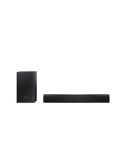 Sharp HT-SBW121 Compact 2.1 Soundbar with Wireless Subwoofer | Sharp