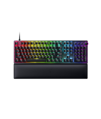 Razer, Huntsman V2 Optical Gaming Keyboard, Gaming keyboard, Wired, RGB LED light, NORD, Black, Numeric keypad, Clicky Purple