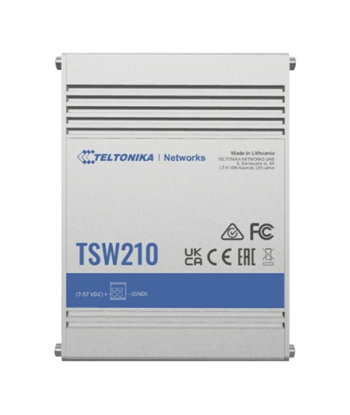 Teltonika, Switch, TSW210, Unmanaged, Wall mountable, Gigabit Ethernet (copper) ports quantity 8, SFP ports quantity 2, 24