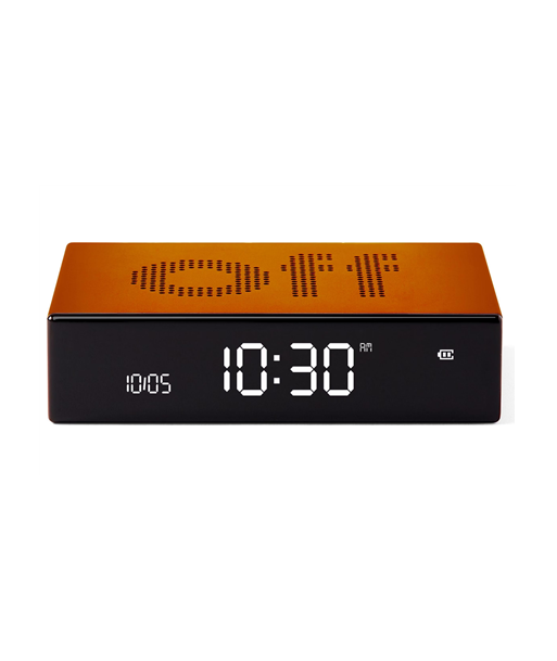 Lexon Flip Premium Double-sided Alarm Clock Orange/Orange LR152O1 | LEXON