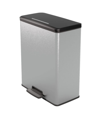 Curver Pedal Waste Bin Silver (443822 VidaXL) | Curver