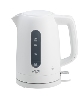 Adler Kettle, AD 1379w, Electric, 2200 W, 1.7 L, Polypropylene, 360° rotational base, White