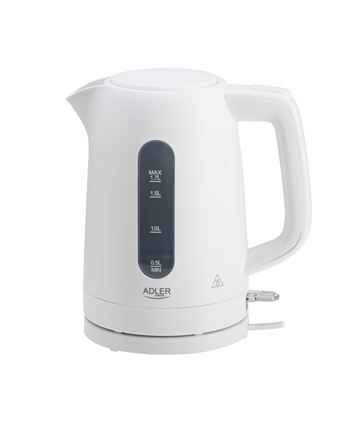 Adler Kettle, AD 1379w, Electric, 2200 W, 1.7 L, Polypropylene, 360° rotational base, White