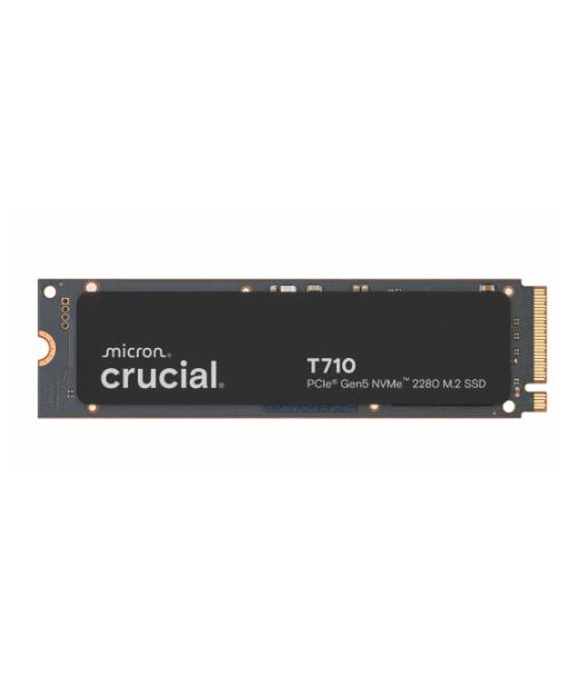 SSD CRUCIAL T710 1TB M.2 PCIe Gen5 NVMe Write speed 13700 MBytes/sec Read speed 14900 MBytes/sec TBW 600 TB CT1000T710SSD8