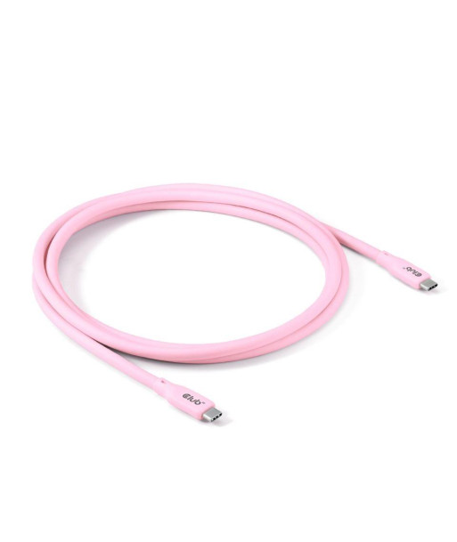 CABLE USB-C TO USB-C 2M/M/M PINK CAC-3002 CLUB3D CABLE USB-C TO USB-C 2M/M/M PINK CAC-3002 CLUB3D