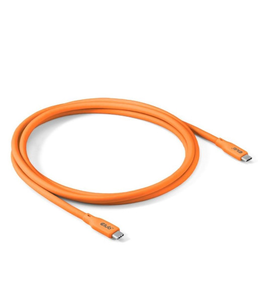 CABLE USB-C TO USB-C 2M/M/M ORANGE CAC-3000 CLUB3D CABLE USB-C TO USB-C 2M/M/M ORANGE CAC-3000 CLUB3D