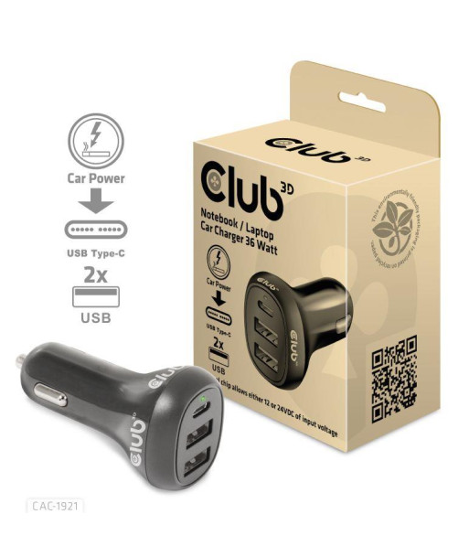 NB CHARGER CAR/36W CAC-1921 CLUB3D NB CHARGER CAR/36W CAC-1921 CLUB3D