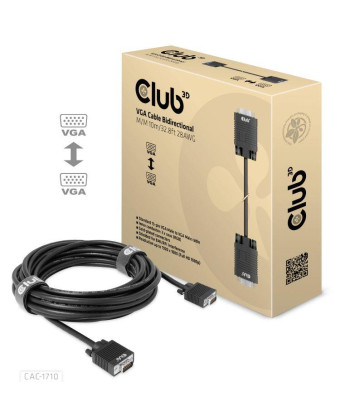 CABLE VGA TO VGA 10M/M/M CAC-1710 CLUB3D