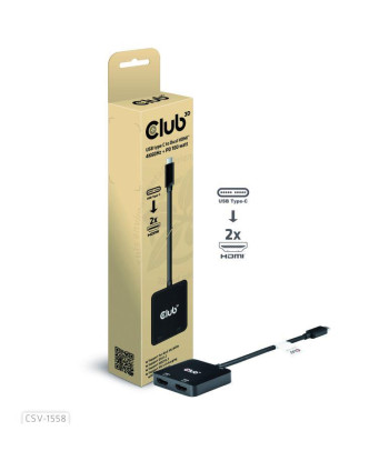 I/O HUB USB-C TO HDMI 2PORT/MST CSV-1558 CLUB3D