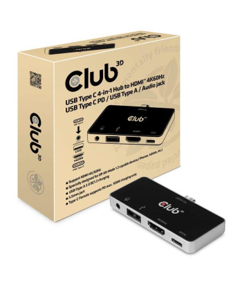 I/O HUB 4IN1 USB-C TO HDMI/100W CSV-1591 CLUB3D