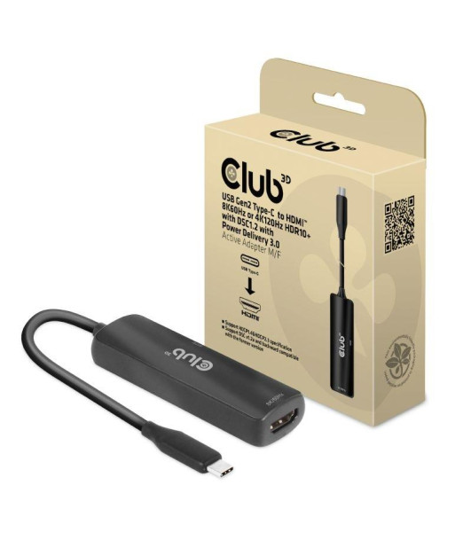 I/O ADAPTER USB-C TO HDMI/M/F CAC-1588 CLUB3D I/O ADAPTER USB-C TO HDMI/M/F CAC-1588 CLUB3D