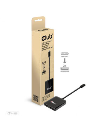 I/O HUB USB-C TO DP DUAL/CSV-1555 CLUB3D