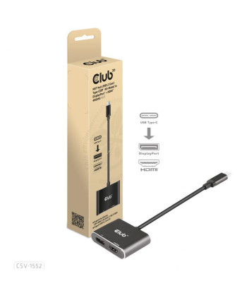 I/O HUB USB-C DP/HDMI/CSV-1552 CLUB3D