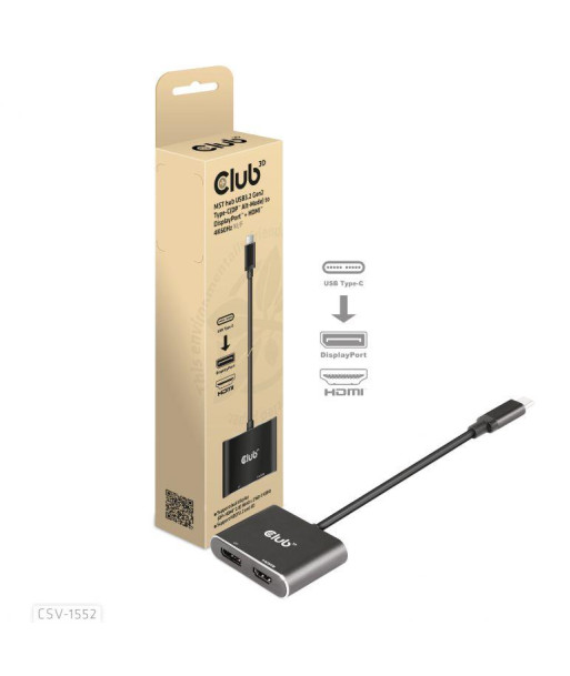 I/O HUB USB-C DP/HDMI/CSV-1552 CLUB3D I/O HUB USB-C DP/HDMI/CSV-1552 CLUB3D