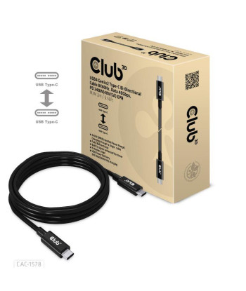CABLE USB-C BI-DIRECTIONAL 2M/M/M CAC-1578 CLUB3D