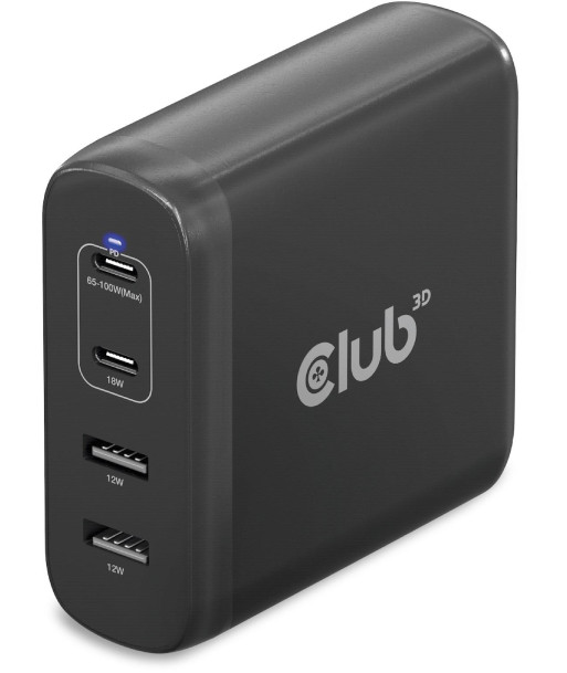 MOBILE TRAVEL CHARGER USB-C/100W CAC-1912EU CLUB3D MOBILE TRAVEL CHARGER USB-C/100W CAC-1912EU CLUB3D