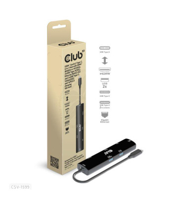 I/O HUB 6IN1 USB-C HDMI/100W CSV-1599 CLUB3D