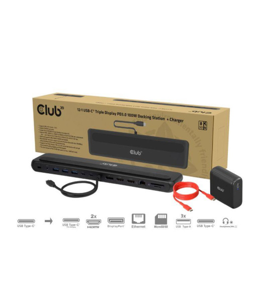 NB ACC DOCKING STATION 12IN1/USB-C 100W CSV-2541 CLUB3D